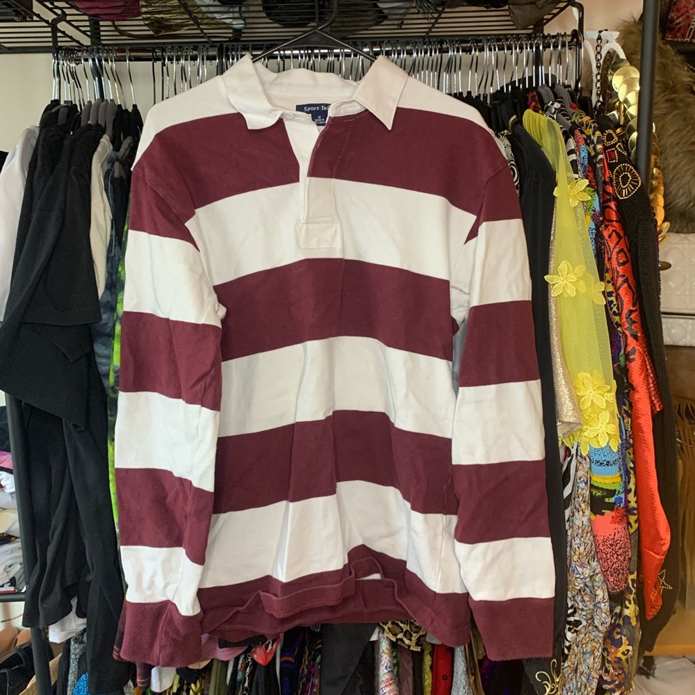 Striped Collared Long Sleeve